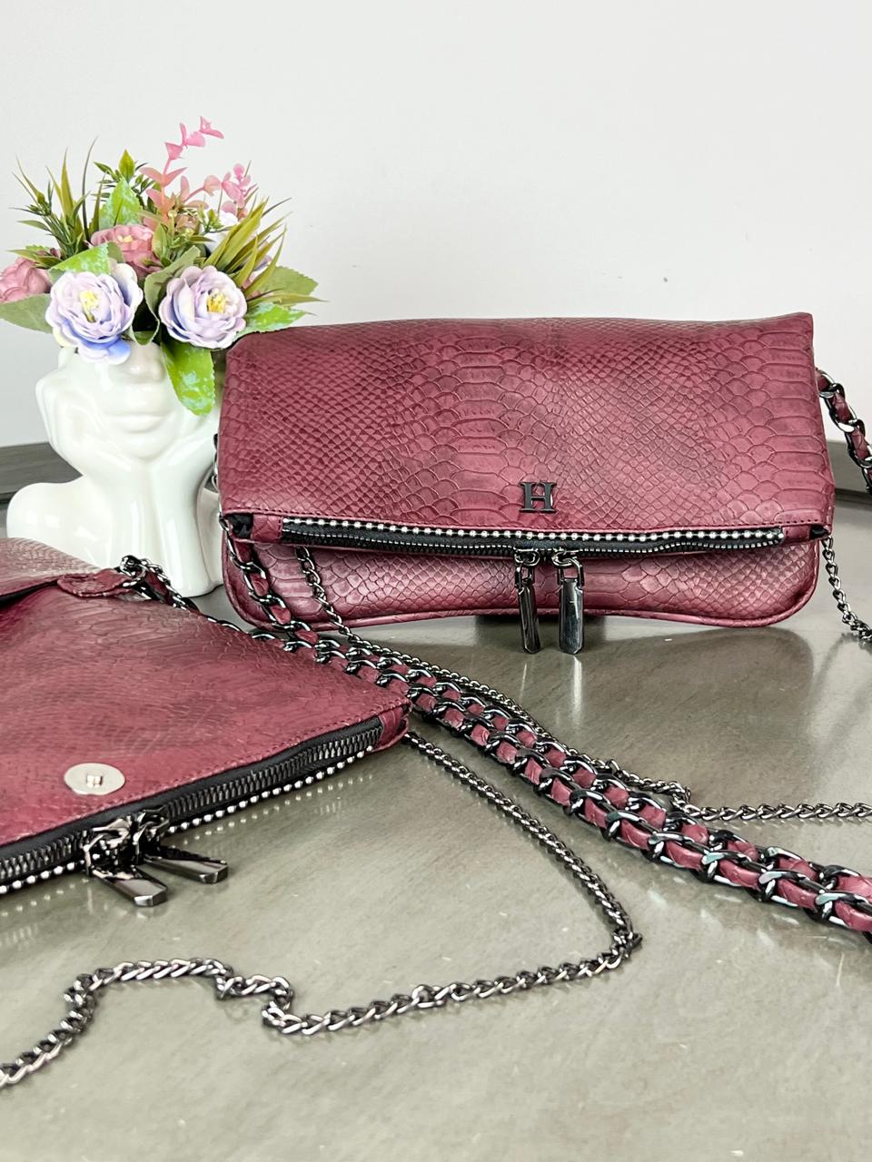 AMONET COLOR VINO PITON H/NEGRO