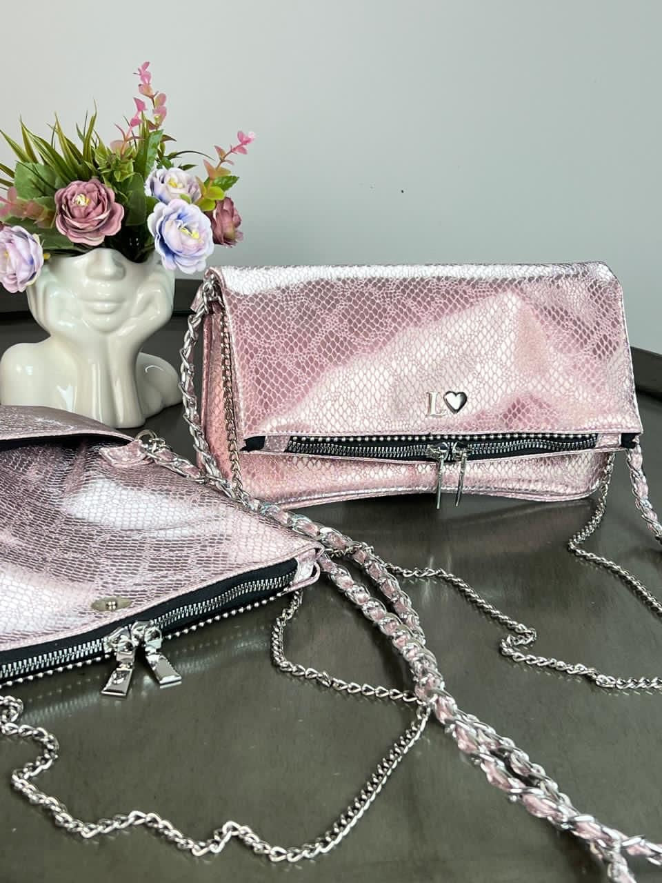AMONET MEDUSA COLOR ROSA H/PLATA
