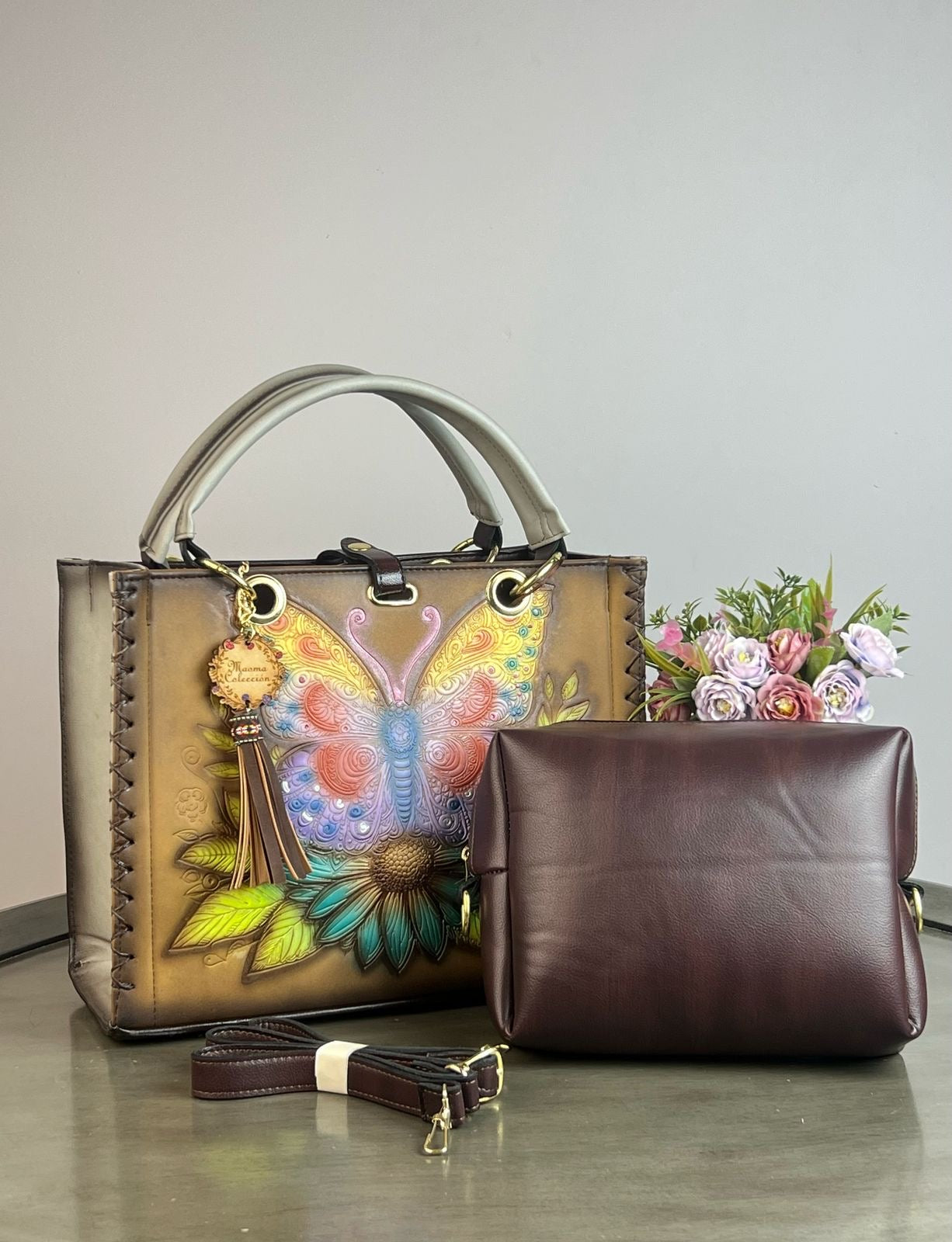 MAOMA GDE COMBO ANA MARIPOSA AMARILLA-LILA