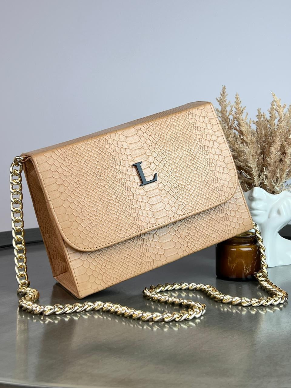 CADENA FINA PITON CAMEL H/DORADO