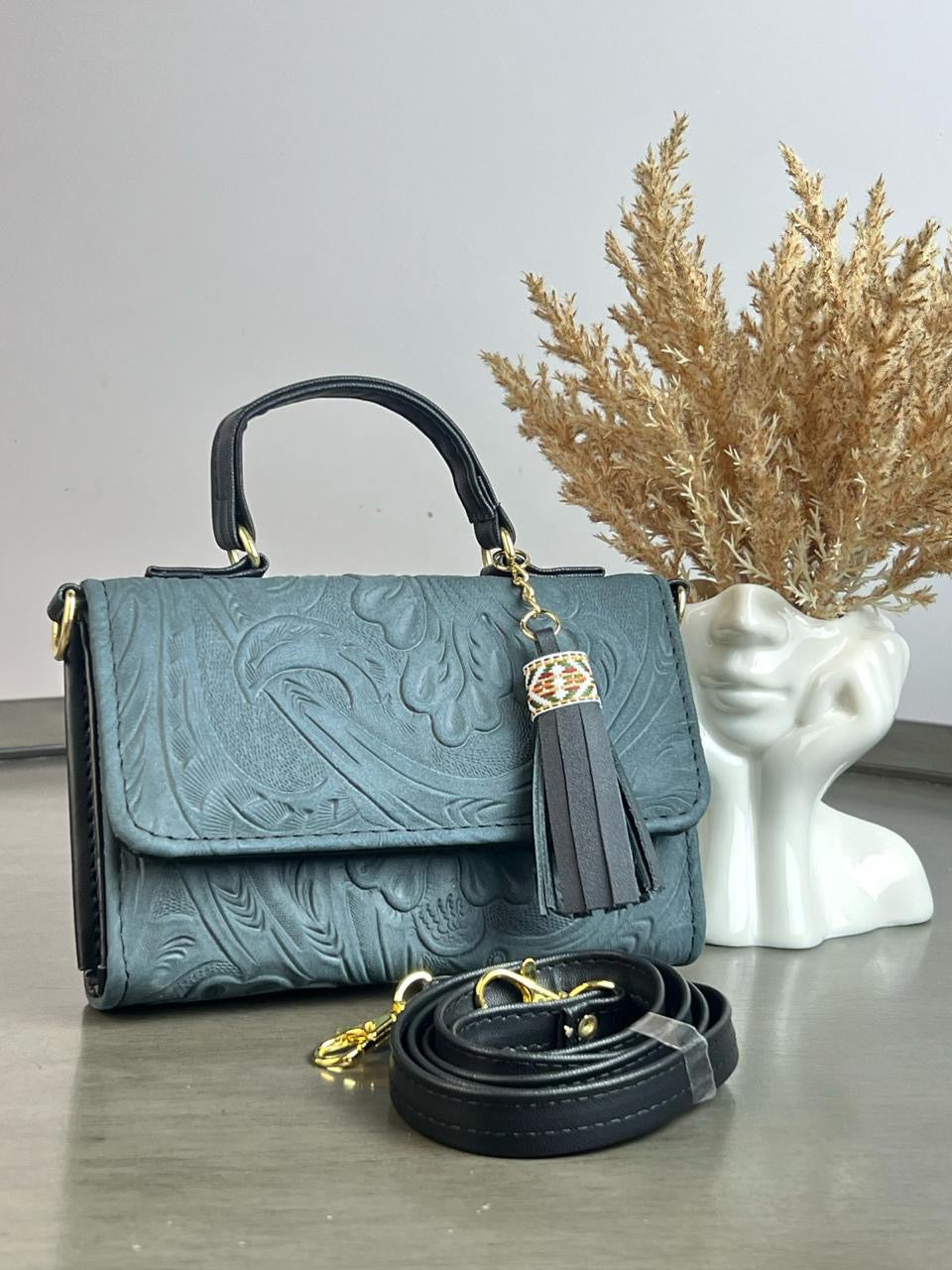 CROSSBODY DELIA 1 GRIS OXFORD