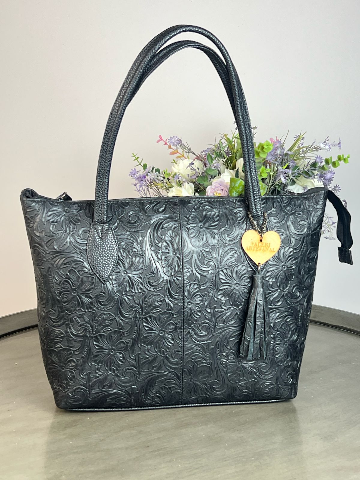 JS BOLSO SONIA GRABADO NEGRO