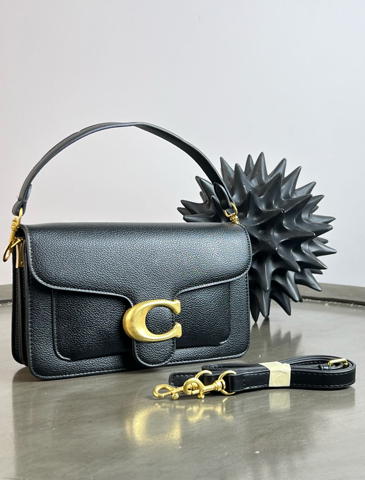 IMPORTACION CROSSBODY COACH NEGRO LISO