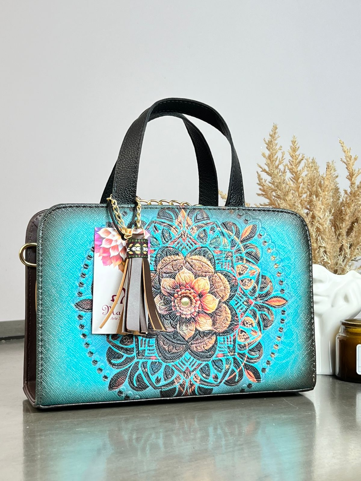 MAOMA CROSSBODY FLOR TURQUESA