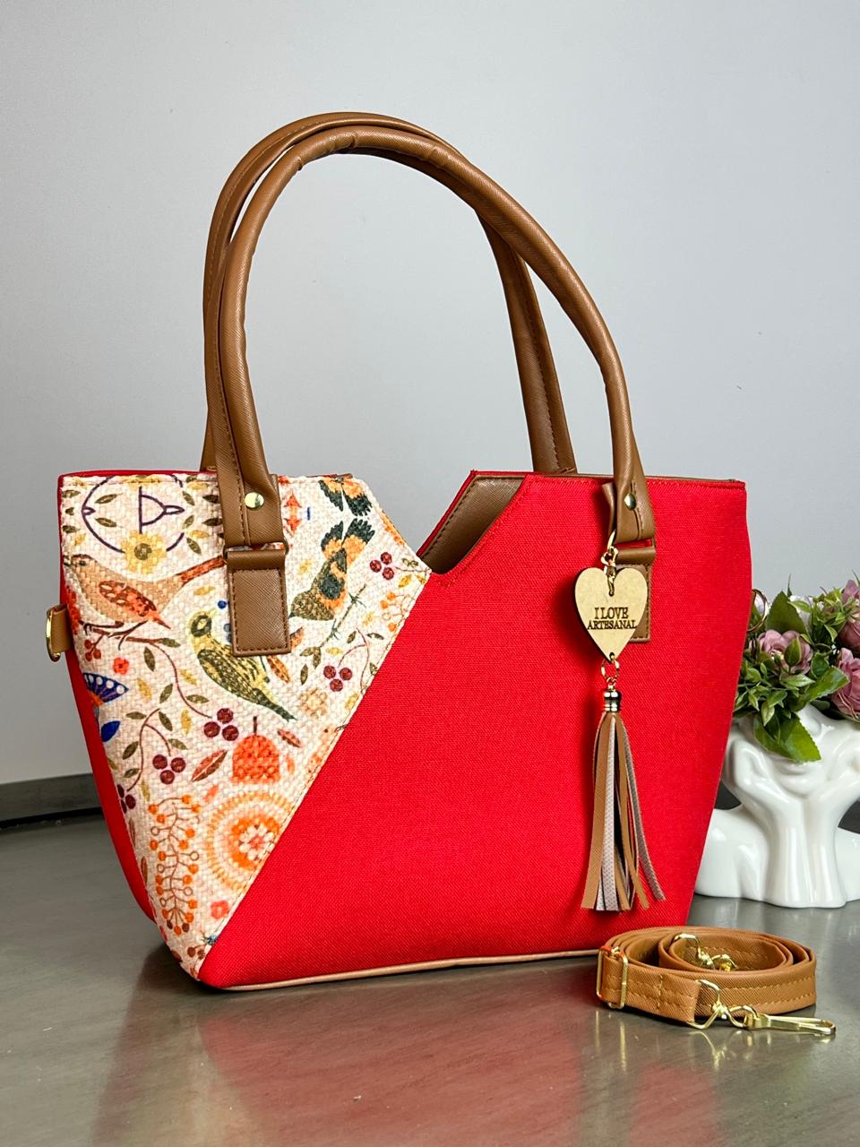 YUTE MODELO V YUTE ROJO/BEIGE AVES