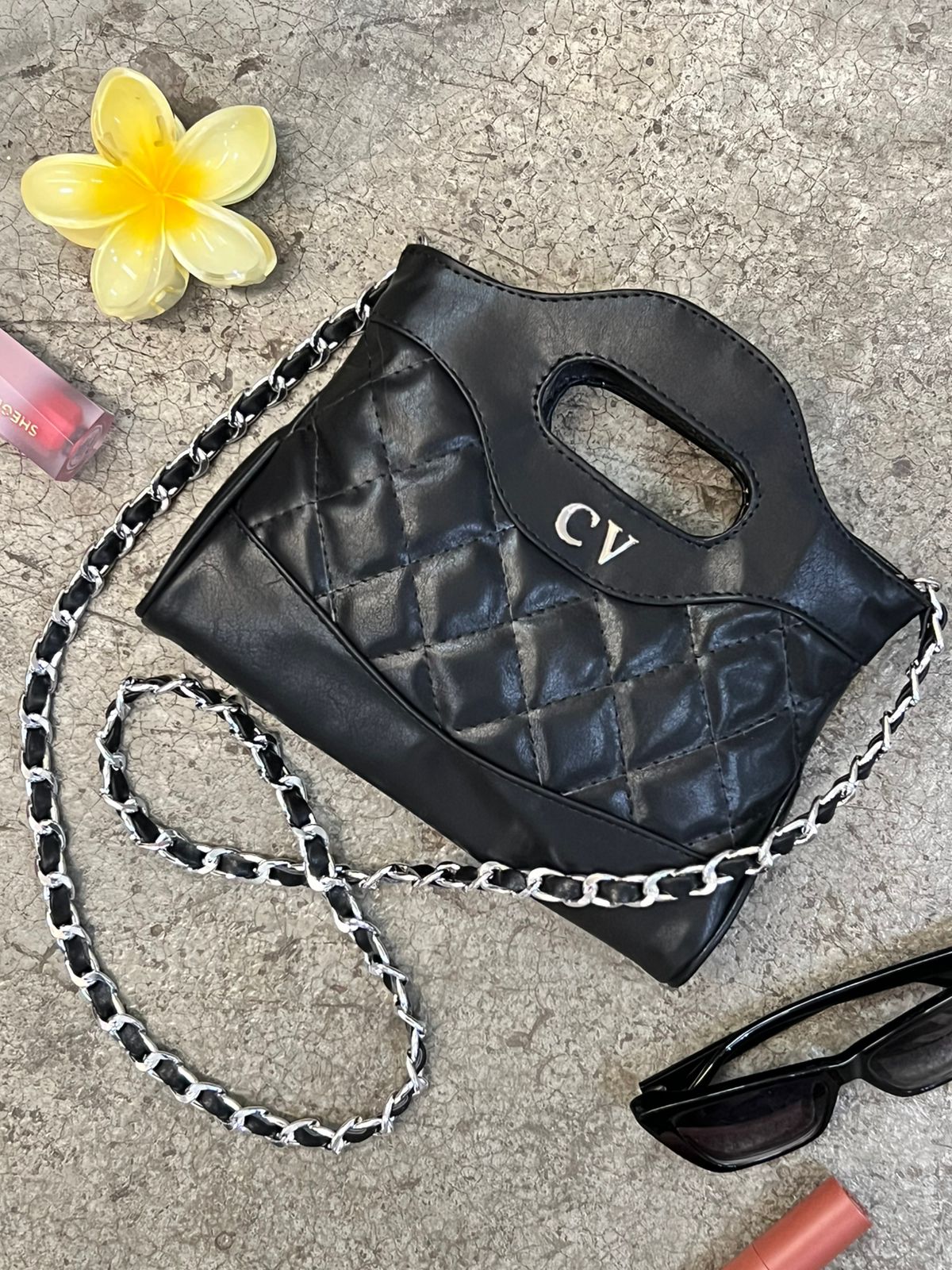 DUPE NANO CHANEL 31 NEGRO H/PLATA