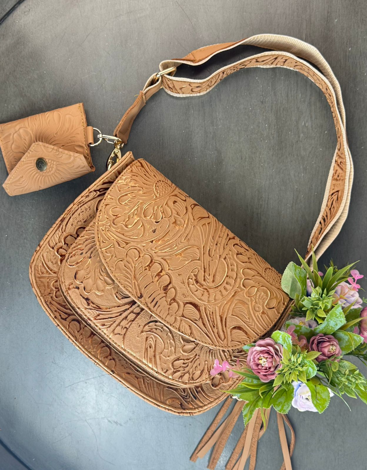 CROSSBODY MABEL AVELLANA/COBRE