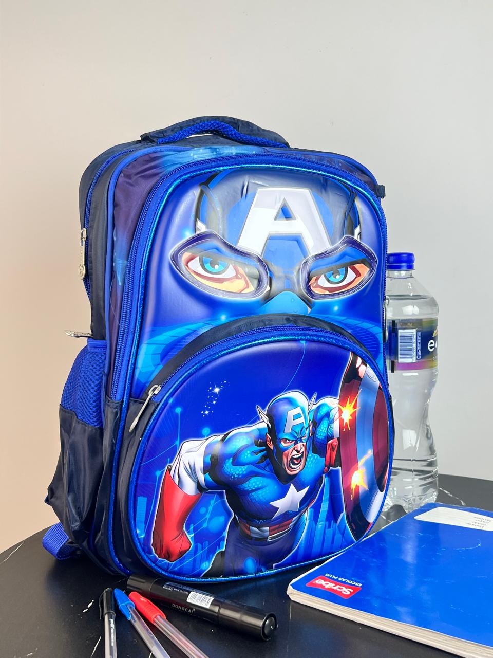 MOCHILA ESCOLAR INDIVIDUAL CAPITAN AMERICA/EYES