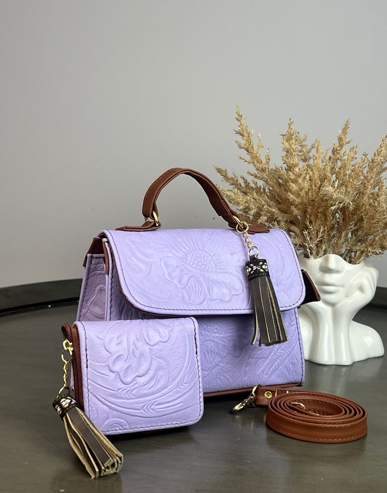 DUO DELIA PIEL LILA