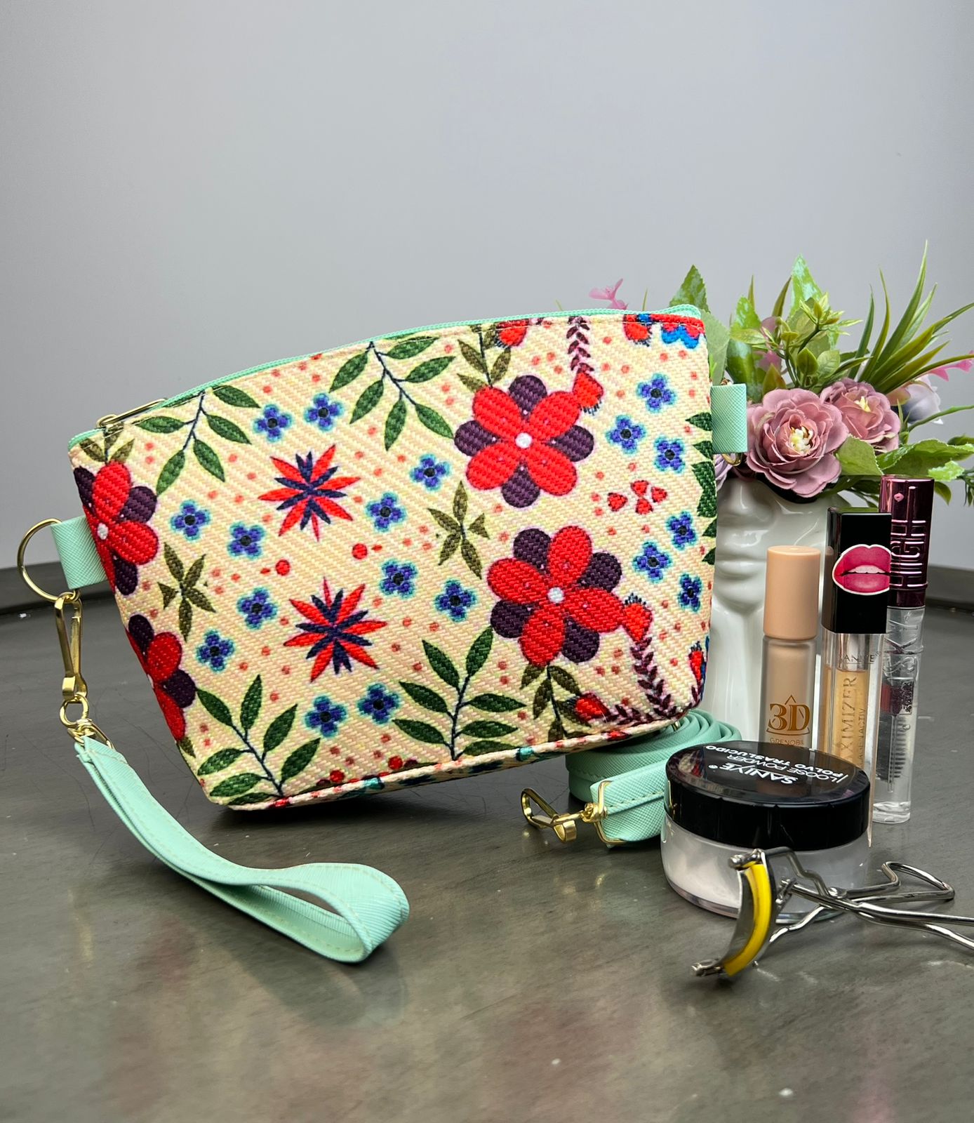 COSMETIQUERA YUTE FLORES F BEIGE