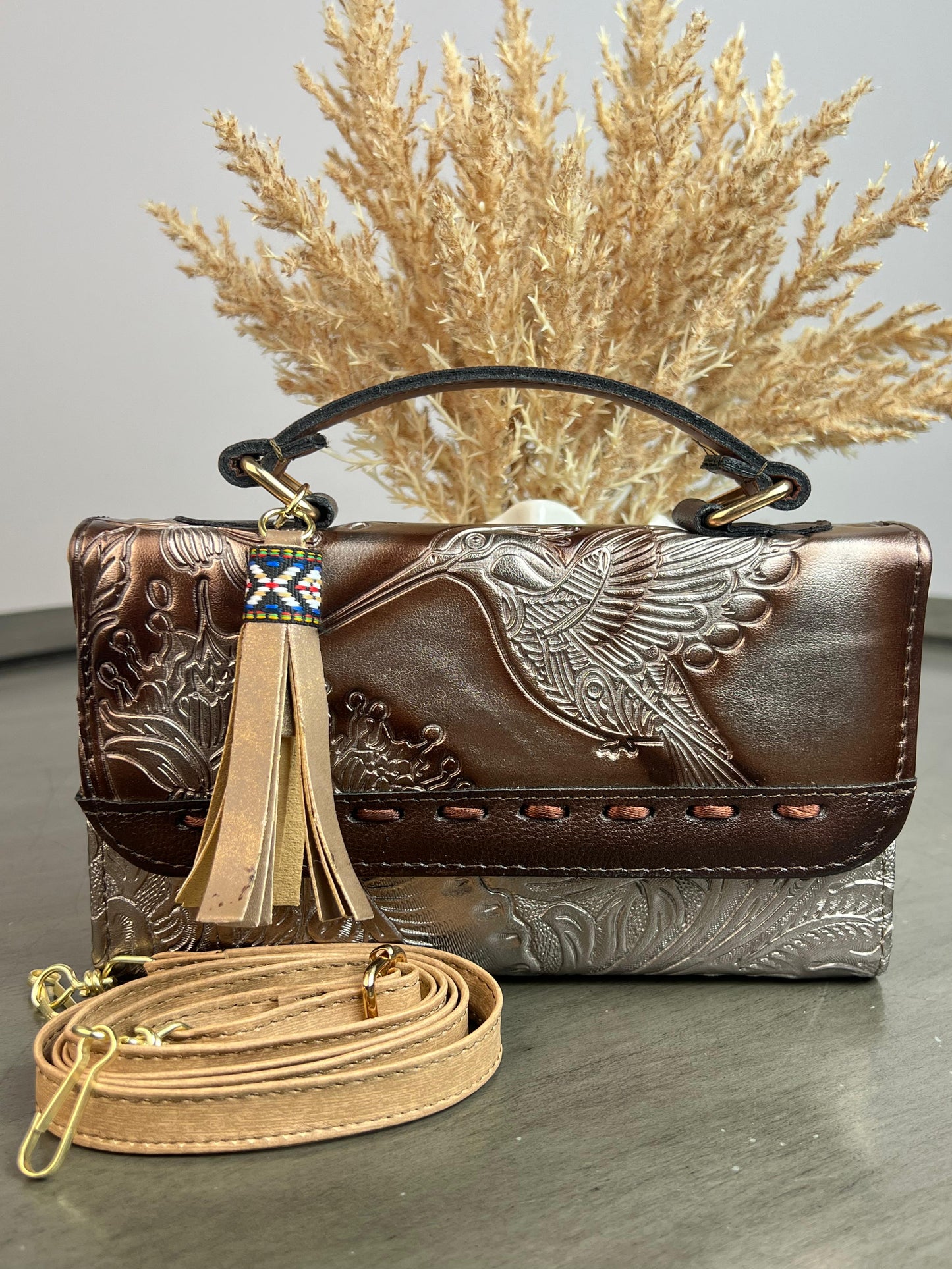 MAOMA DELIA 1.0 COLIBRI PLATA/CHOCOLATE TEJIDO