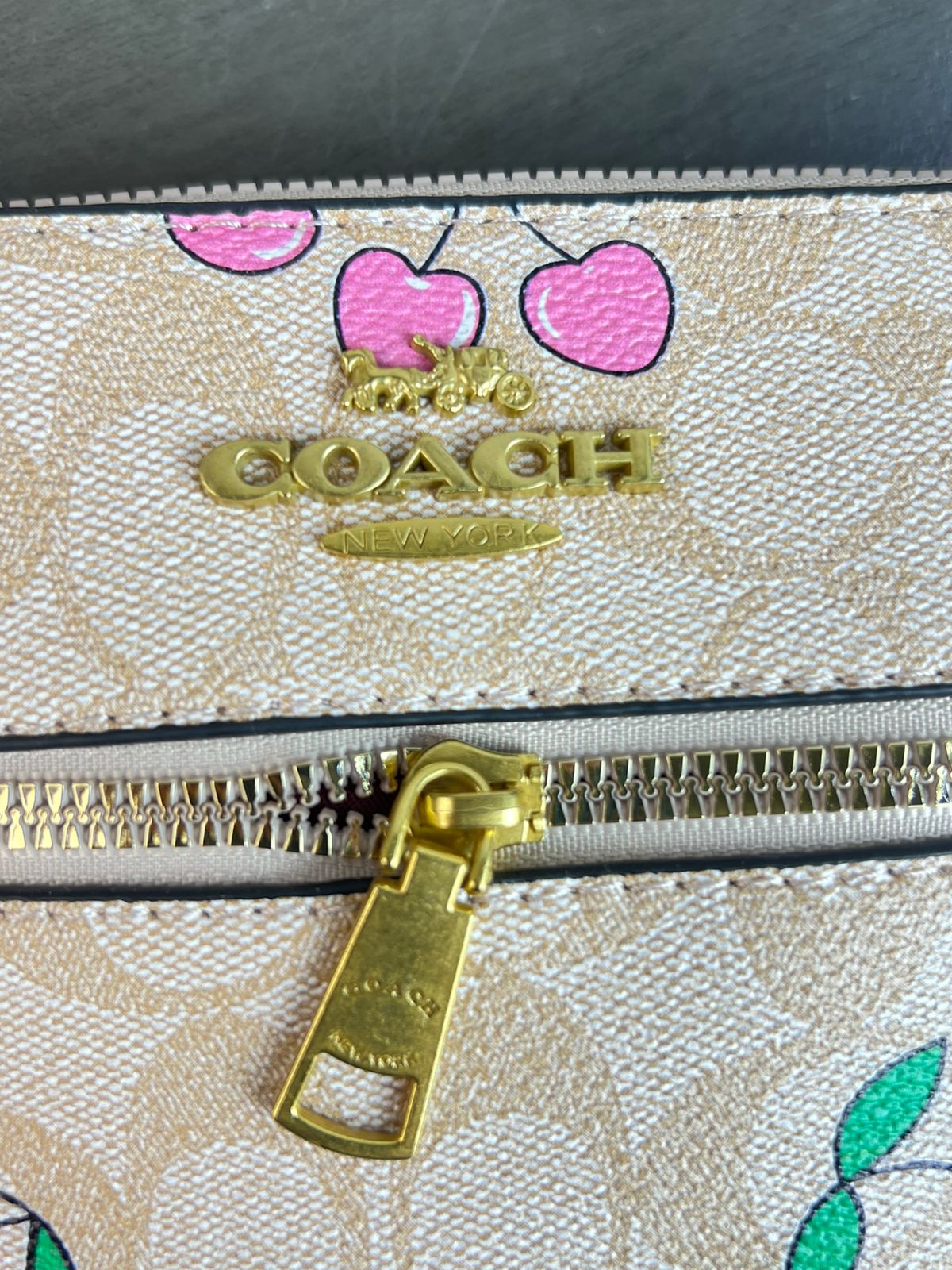 BANDOLERA COACH /NEGRA CON CAFE CEREZAS