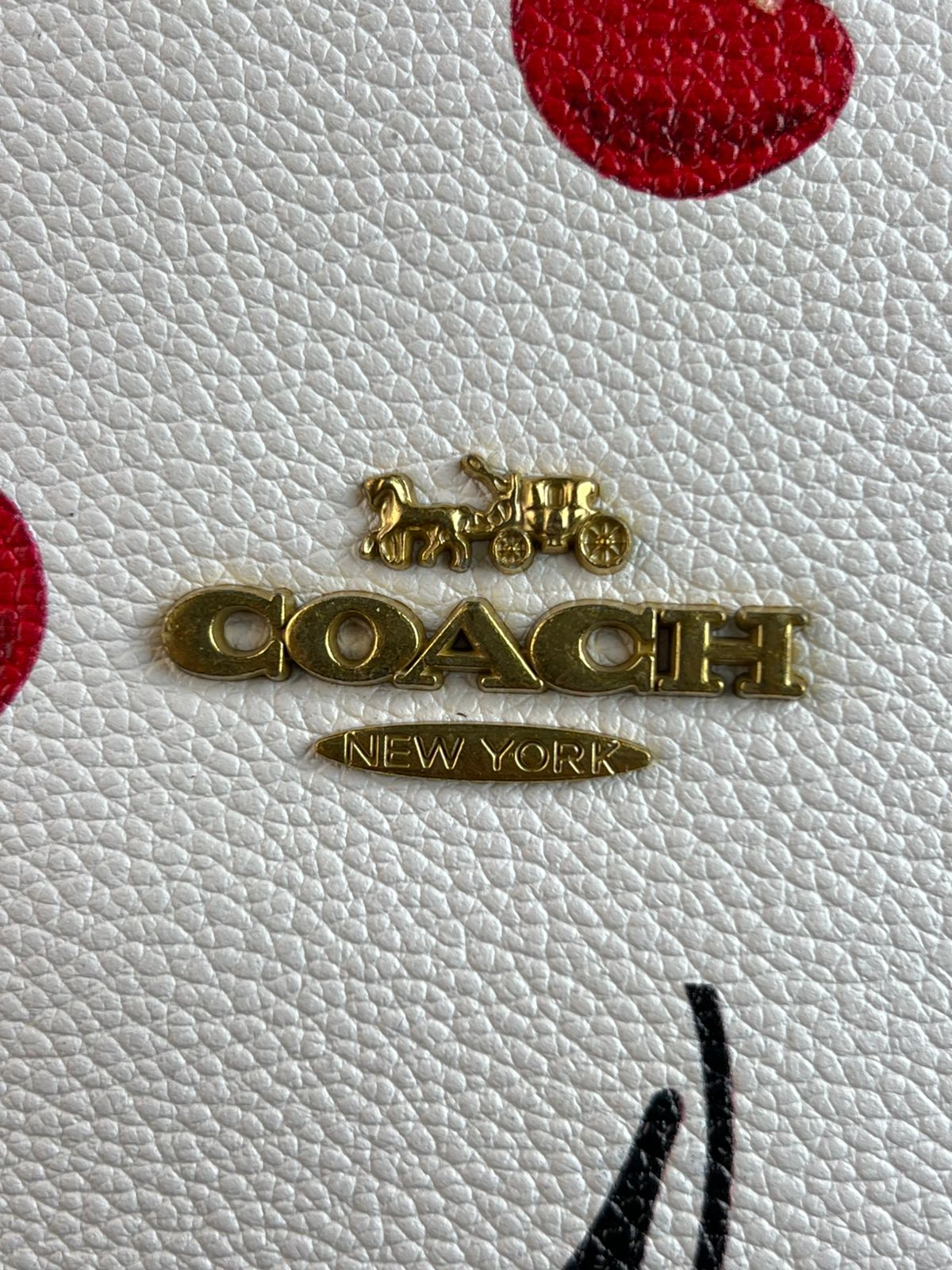 BOLSA COACH GRANDE CEREZAS/BLANCO