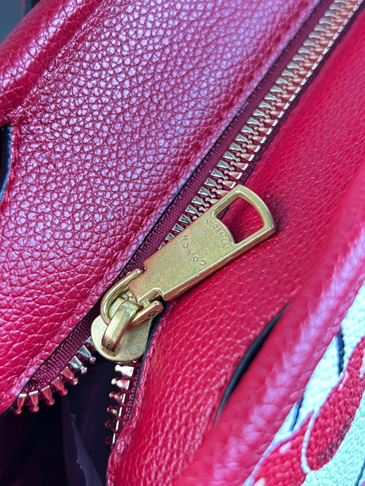 BOLSA COACH GRANDE CEREZAS CAFE/ROJO