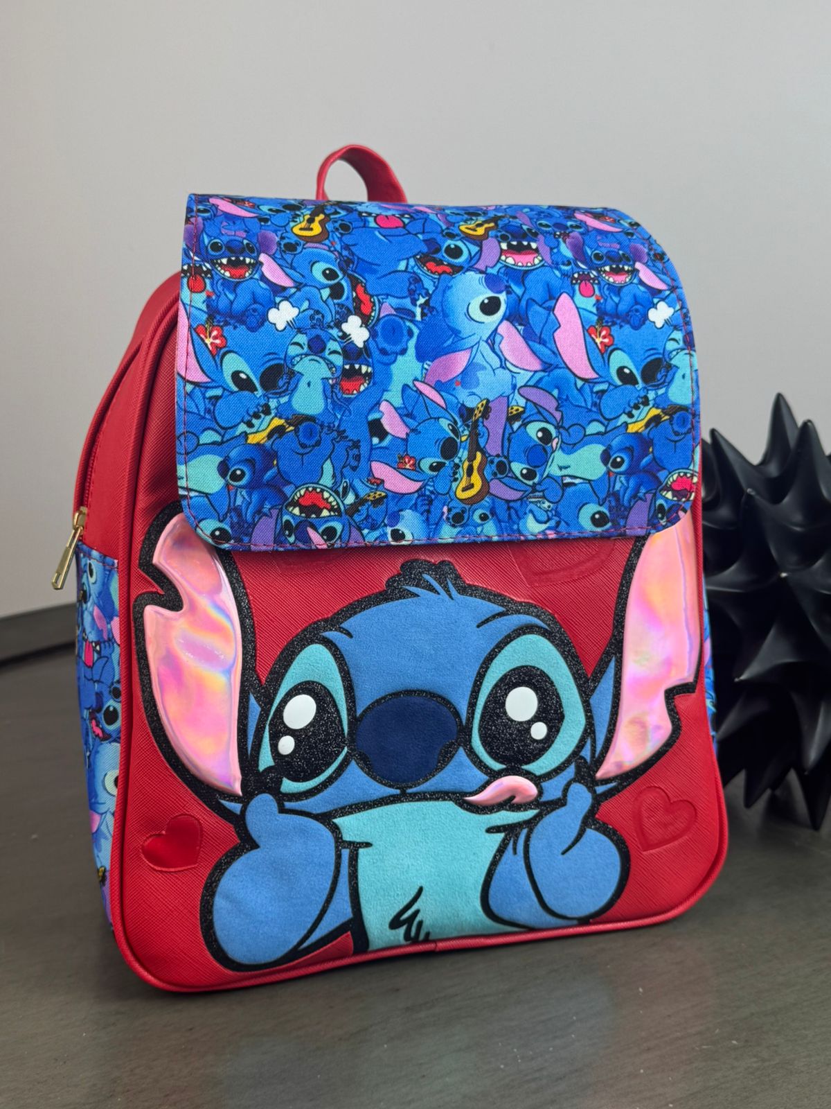 MOCHILA PERSONAJE STITCH ROJO