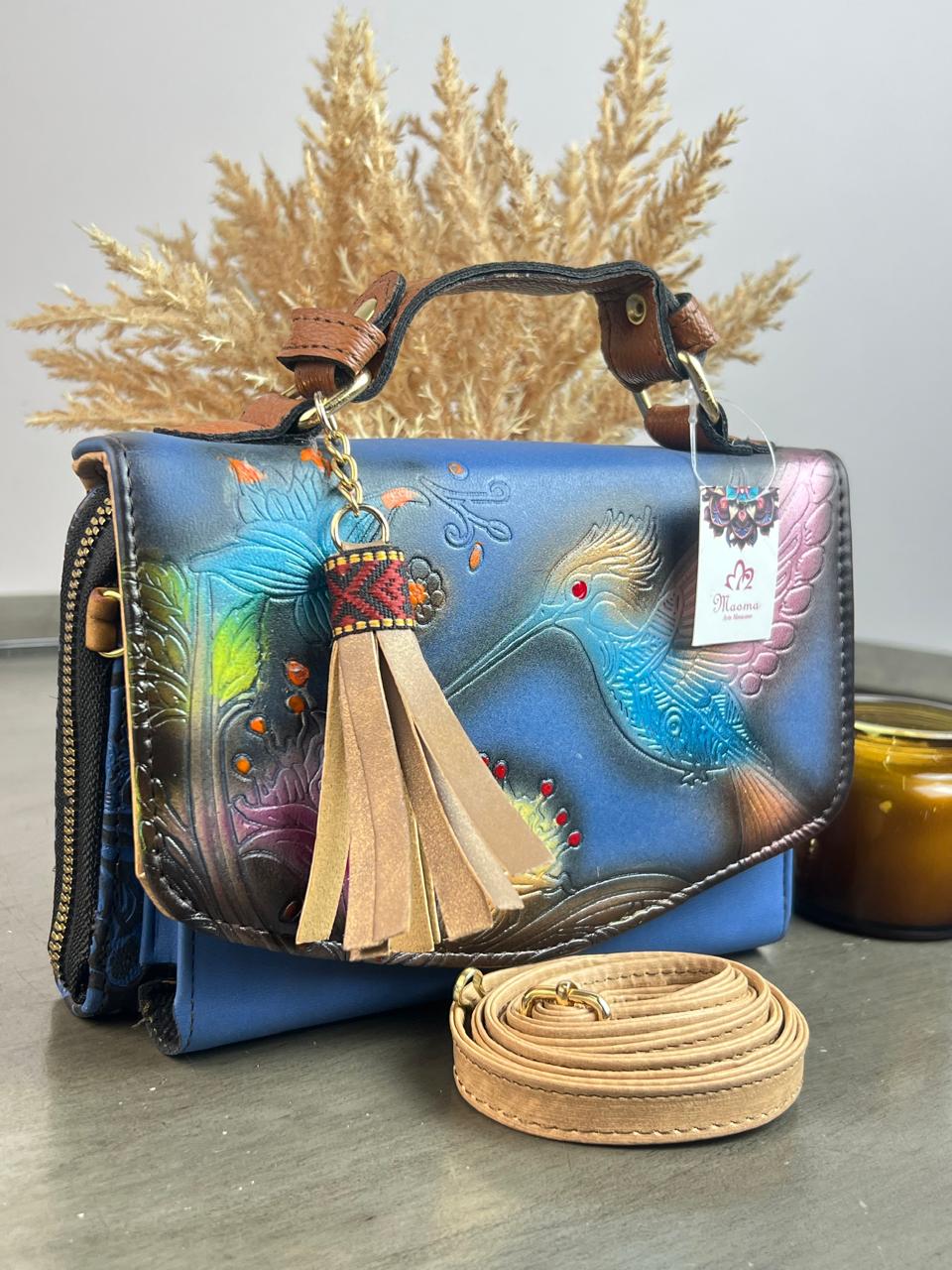 MAOMA DELIA DOBLE COLIBRI COBALTO/AZUL Y ROSA
