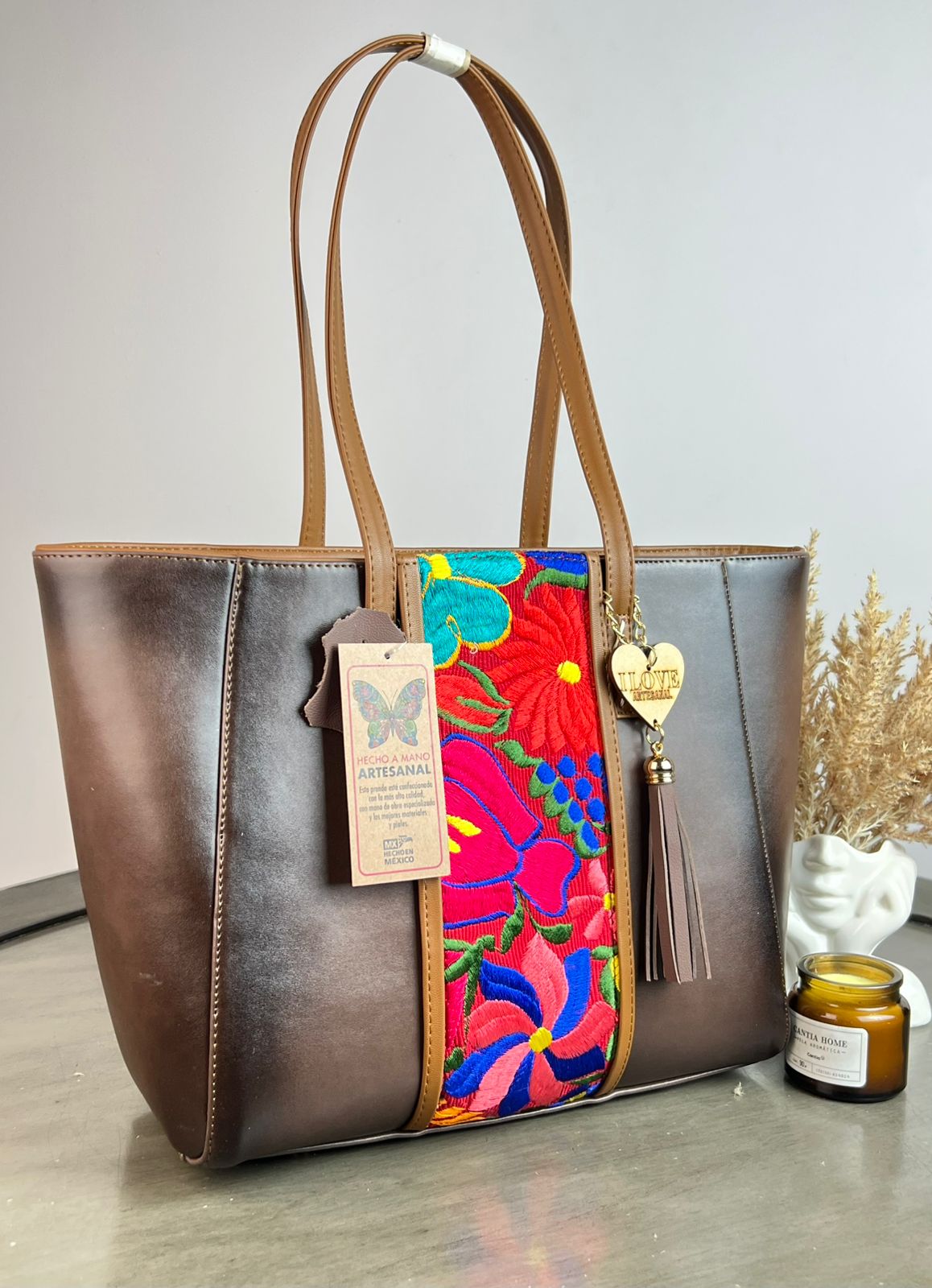 UB MOD ARTESANAL LUCERO FERRERO/FRANJA COLORES F ROJO
