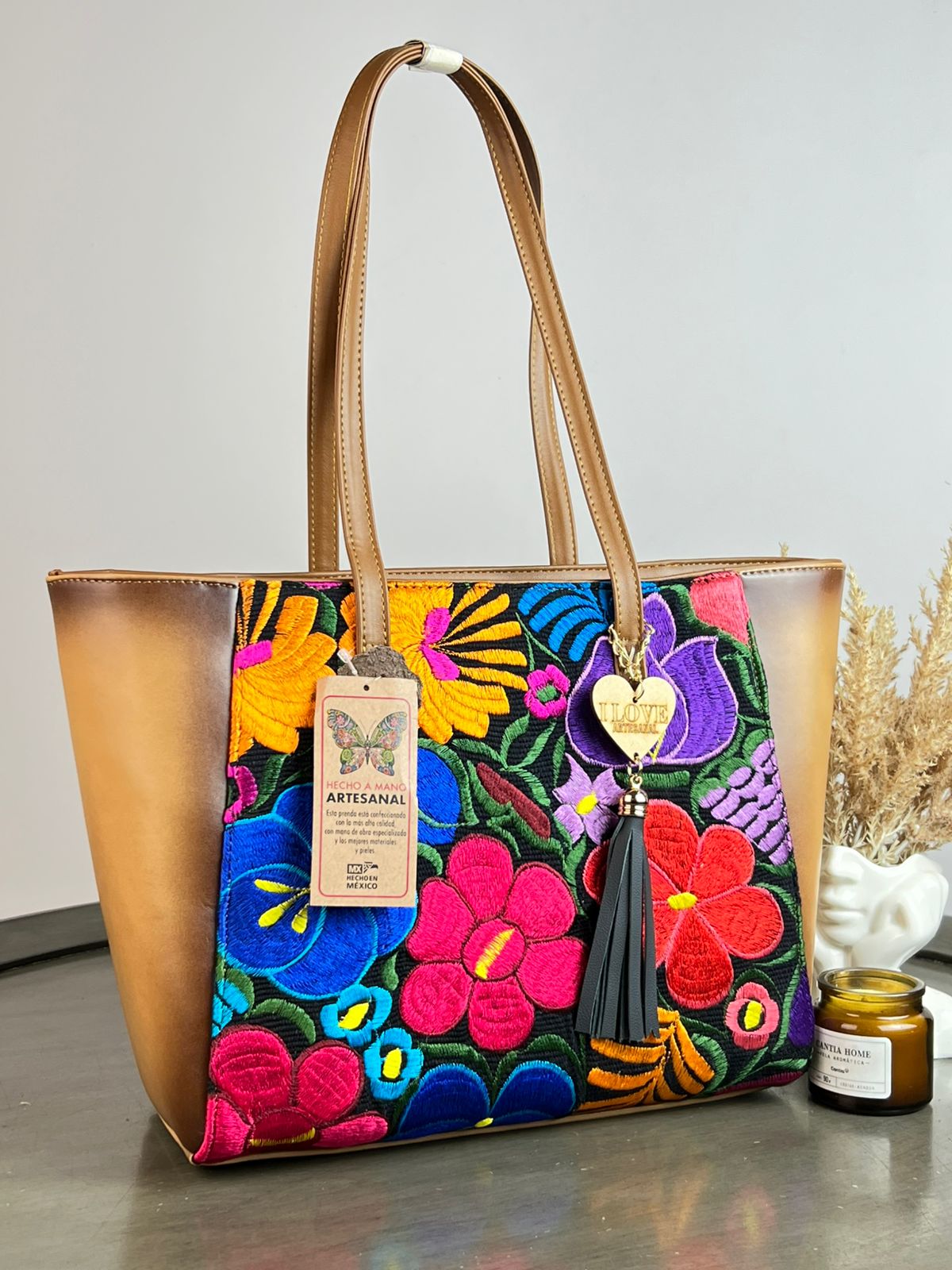 UB MOD ARTESANAL LUCERO CAMEL BORDADO COLORES F NEGRO