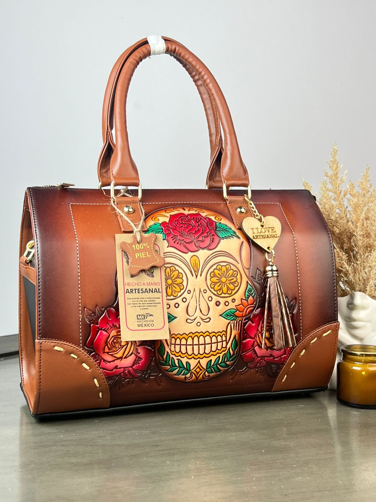 UB MOD ARTESANAL BAÚL CALAVERA MARRON