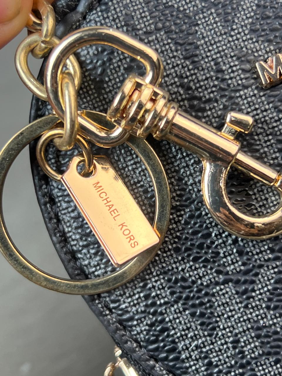 MONEDERO CORAZON MICHAEL KORS NEGRO NEW YORK ESTAMPADO