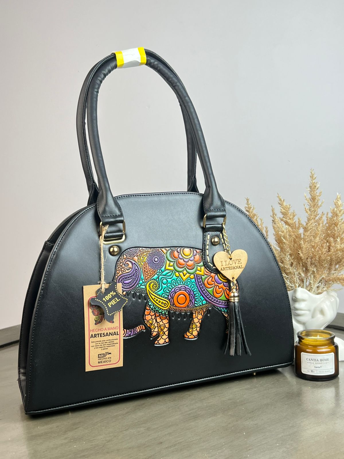 UB MOD ARTESANAL LUNA 1 NEGRO ELEFANTE COLORES