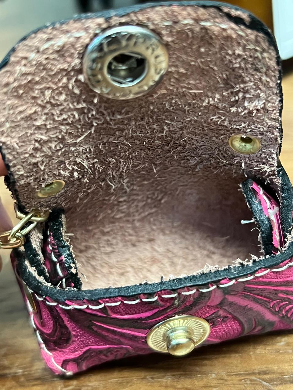 MONEDERO CIRCE FLORES NEGRO/DORADO