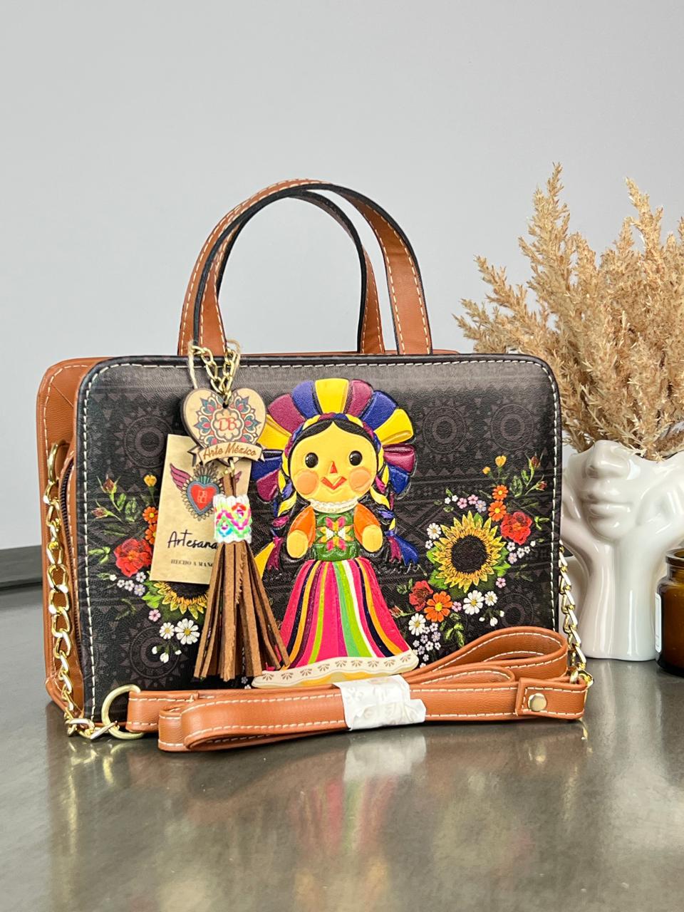 DB CROSSBODY LELE NEGRO/CAMEL