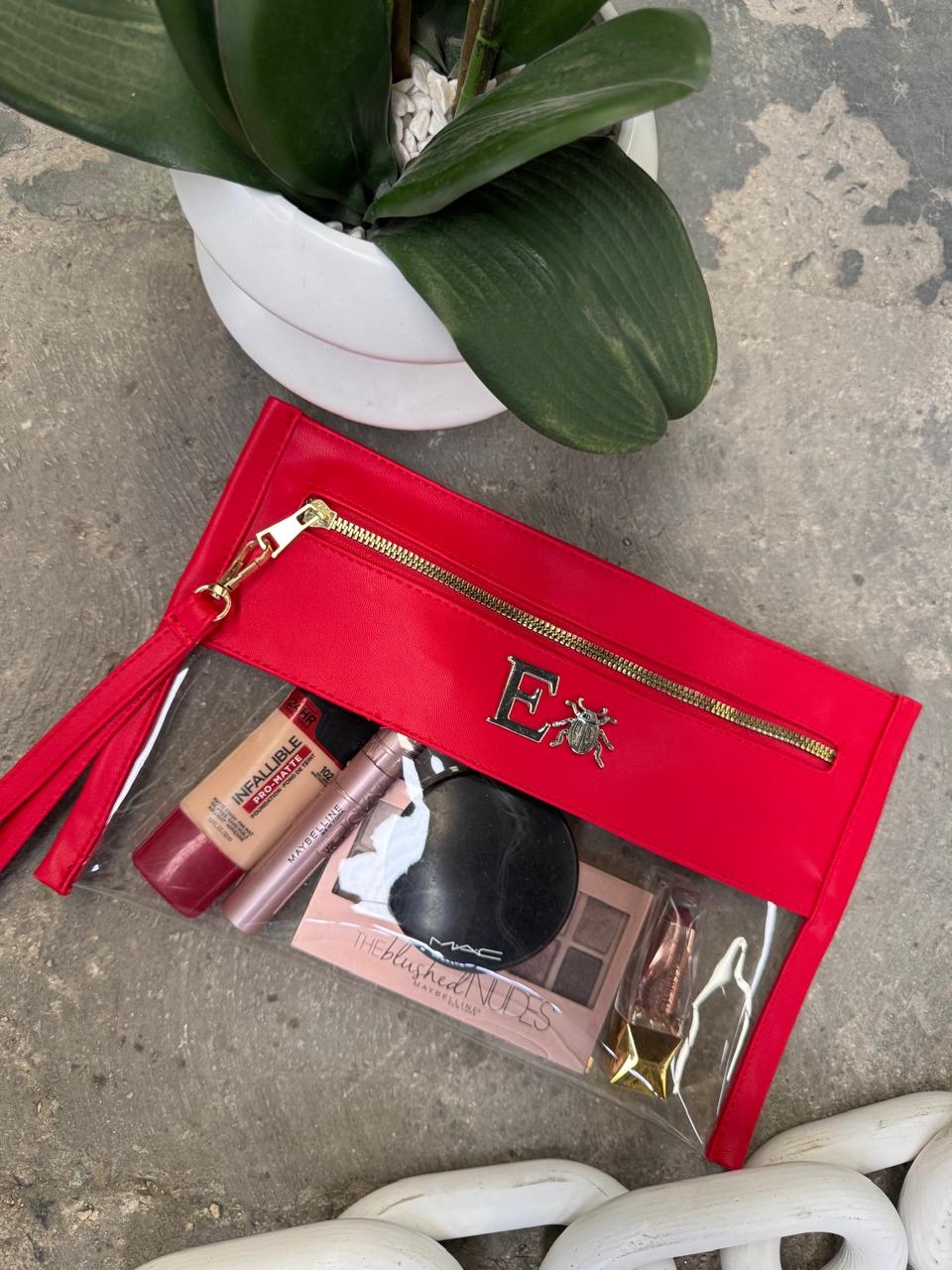 COSMETIQUERA DE MICA PLANA ROJO FERRARI