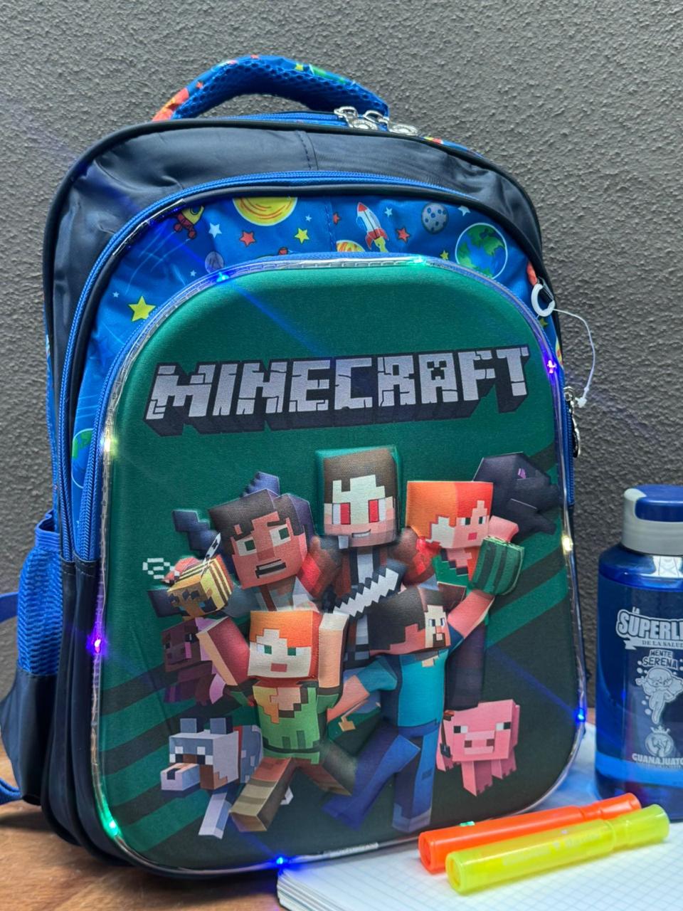MOCHILA ESCOLAR INDIVIDUAL MINECRAFT
