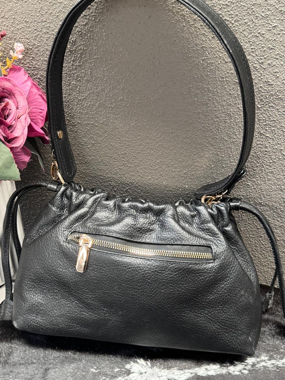 BOLSO 100% PIEL ESTONIA COLOR ANTIMONIO
