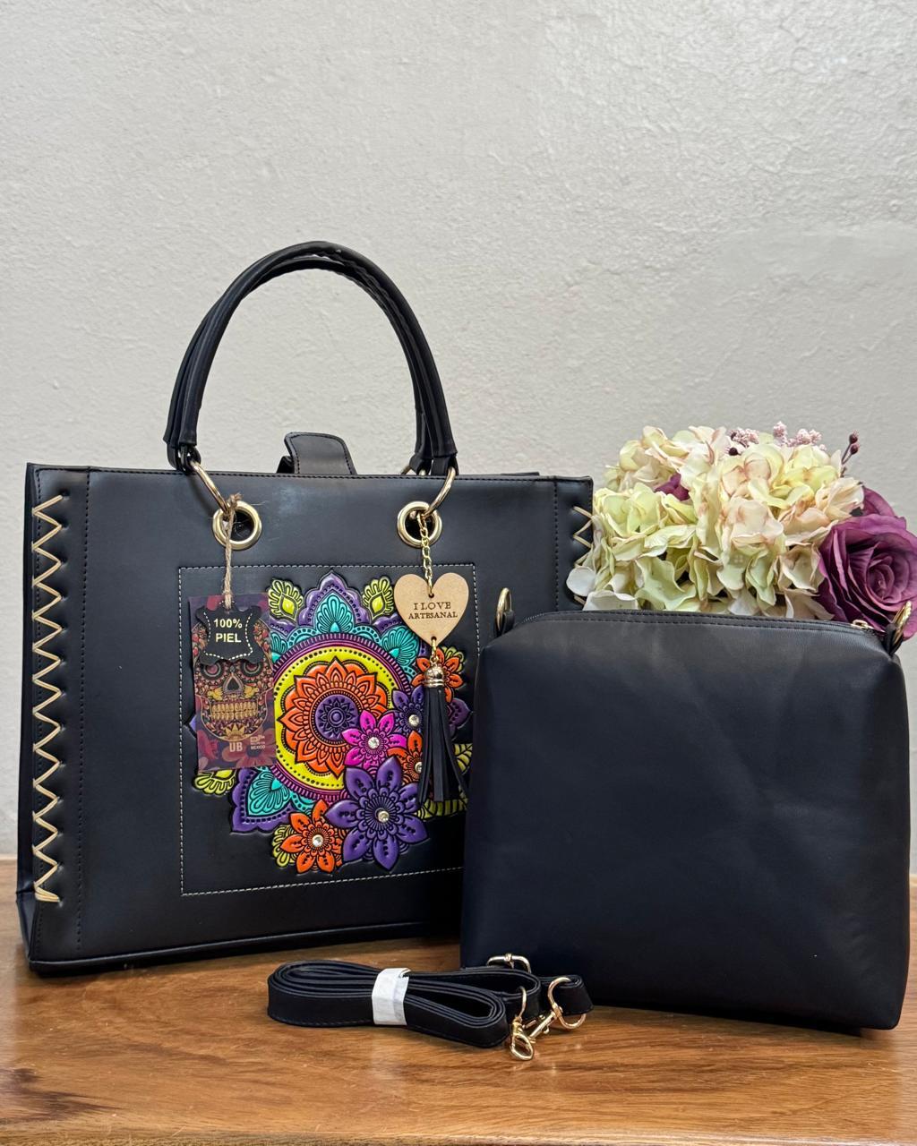 UB DUO ARTESANAL COMBO NEGRO MANDALA COLORES