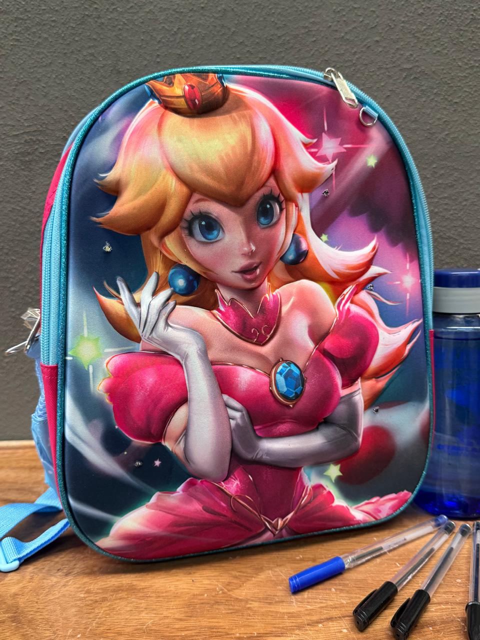 MOCHILA KINDER PERSONAJES 3D PRINCESA PEACH
