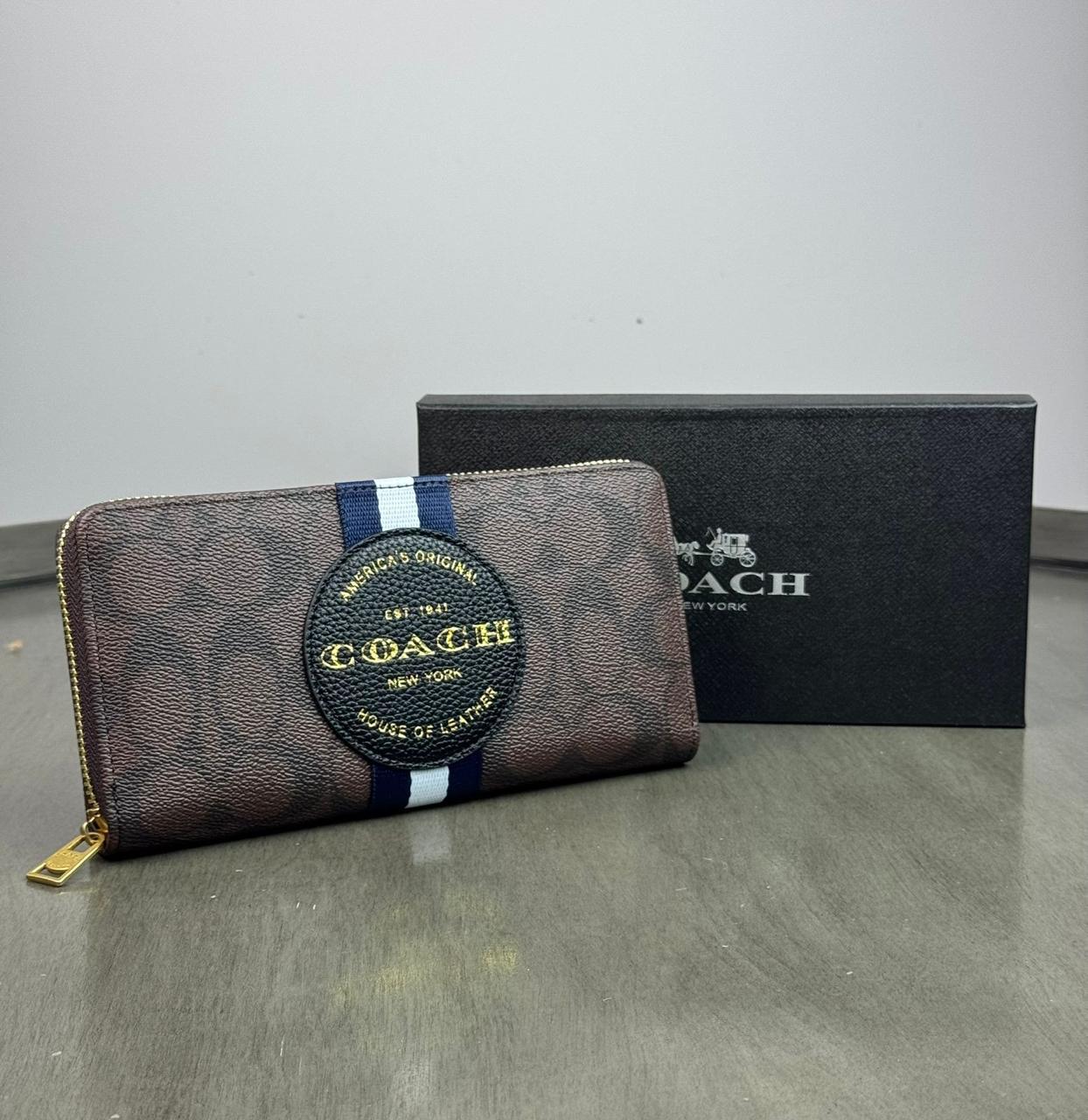 CARTERA COACH FRANJA CHOCOLATE
