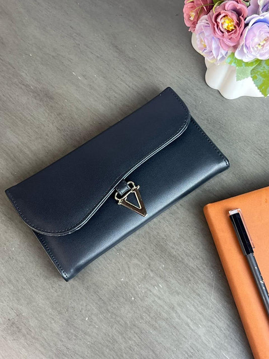CARTERA FINA NEGRO LISO
