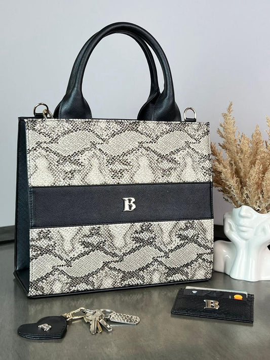 TOTE CLASICA MEDIANA SILVER VINTAGE