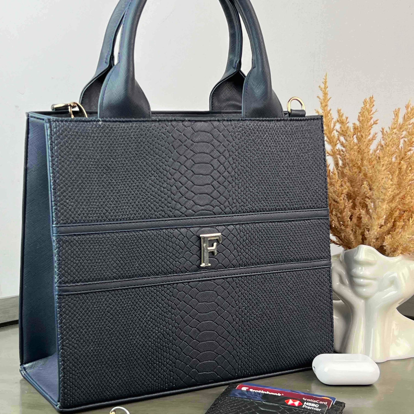 TOTE CLASICA MEDIANA AZUL MARINO