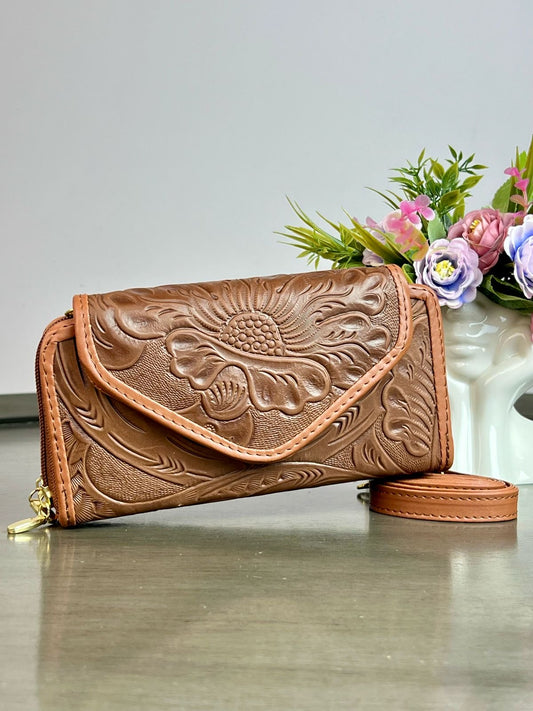 CARTERA PIEL TAPA CAMEL