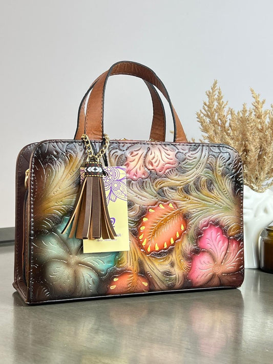 MAOMA CROSSBODY FLORES COLORES-ROSA