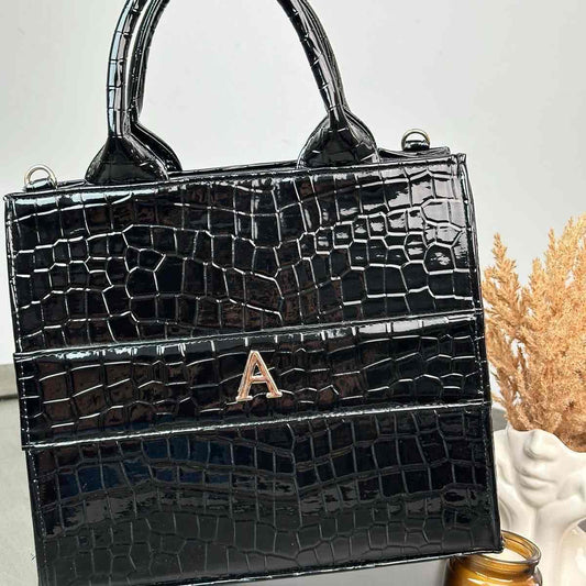 TOTE CLASICA MEDIANA ESPECIAL NEGRO DRILO CHAROL