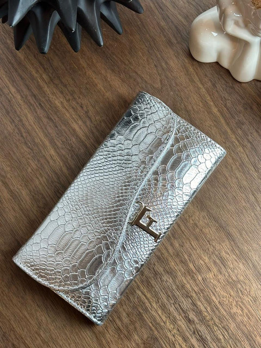 CARTERA FINA PLATA PITÓN