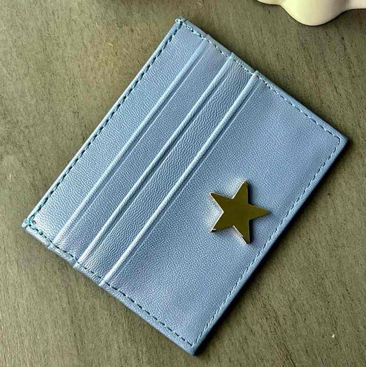 TARJETERO LISO AZUL MEZCLILLA
