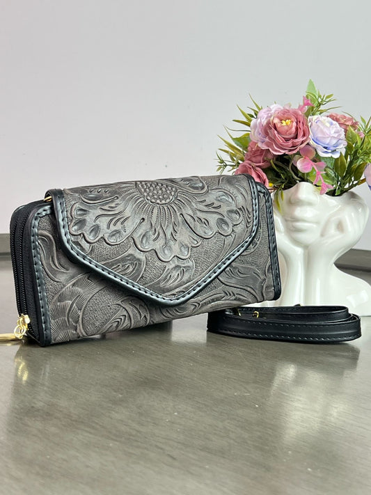 CARTERA PIEL TAPA TITANIO