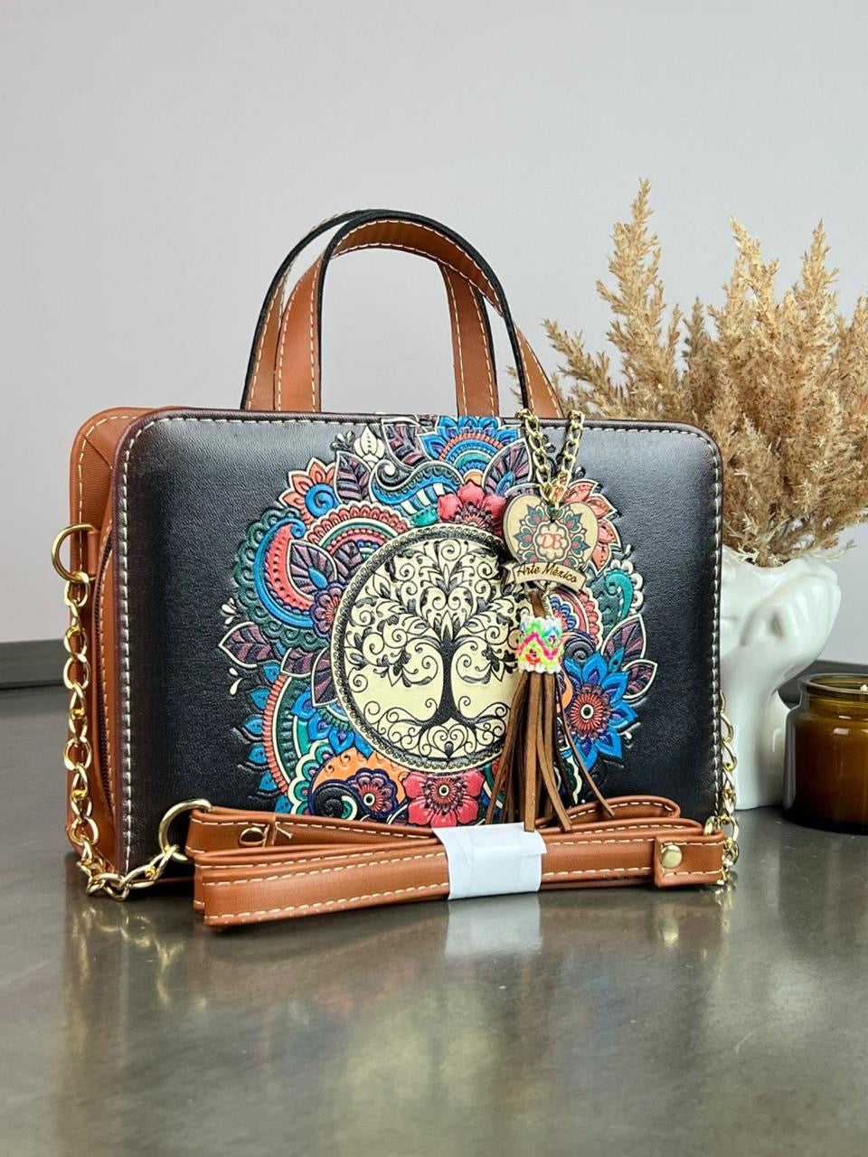 DB CROSSBODY ARBOL DE LA VIDA NEGRO