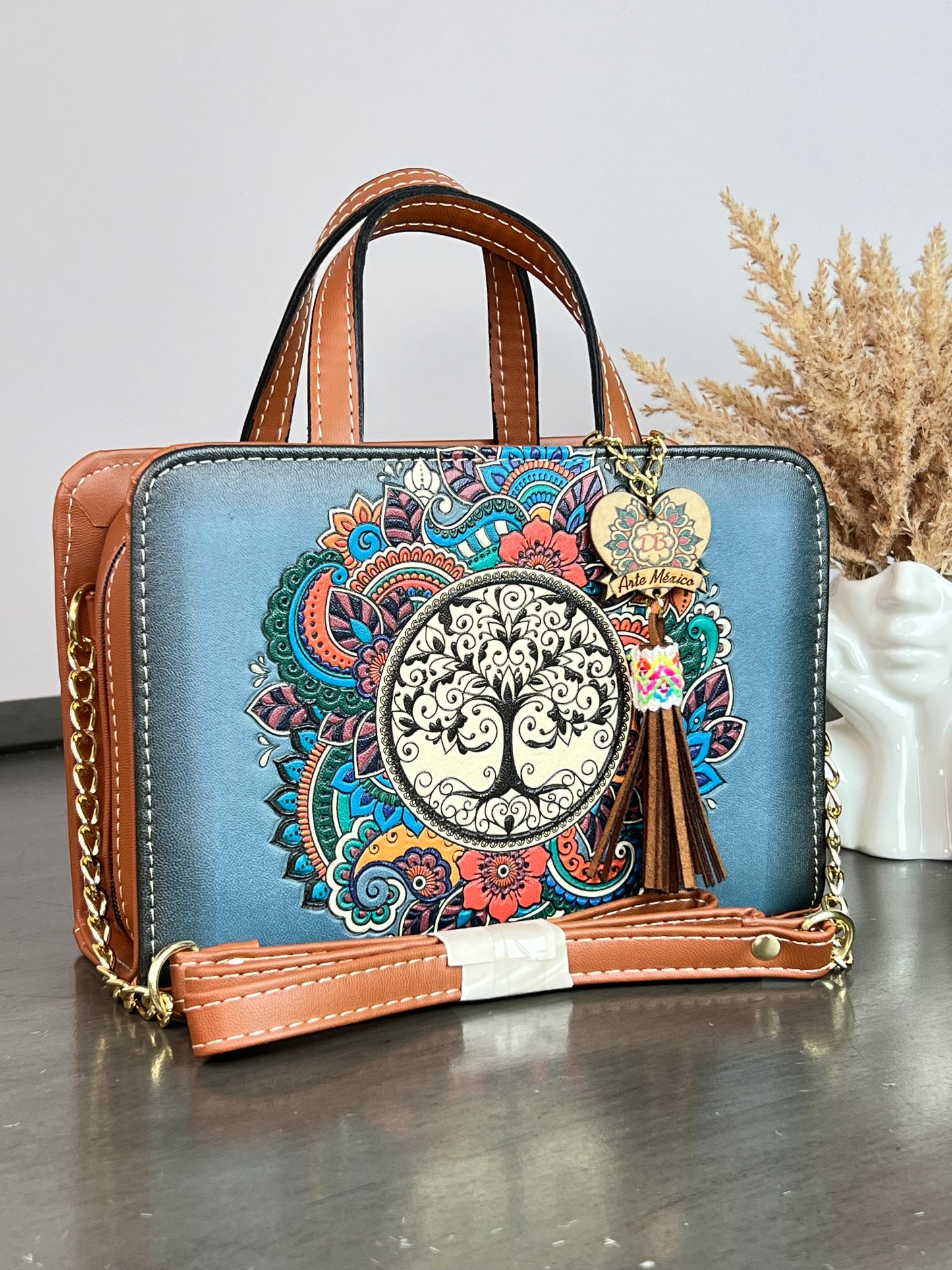 DB CROSSBODY ARBOL DE LA VIDA AZUL