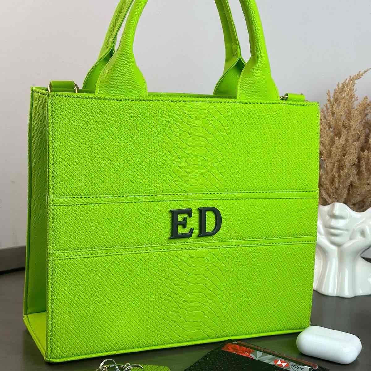 TOTE CLASICA MEDIANA VERDE LIMÓN