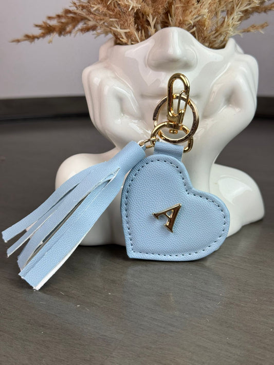 LLAVERO CORAZON CELESTE