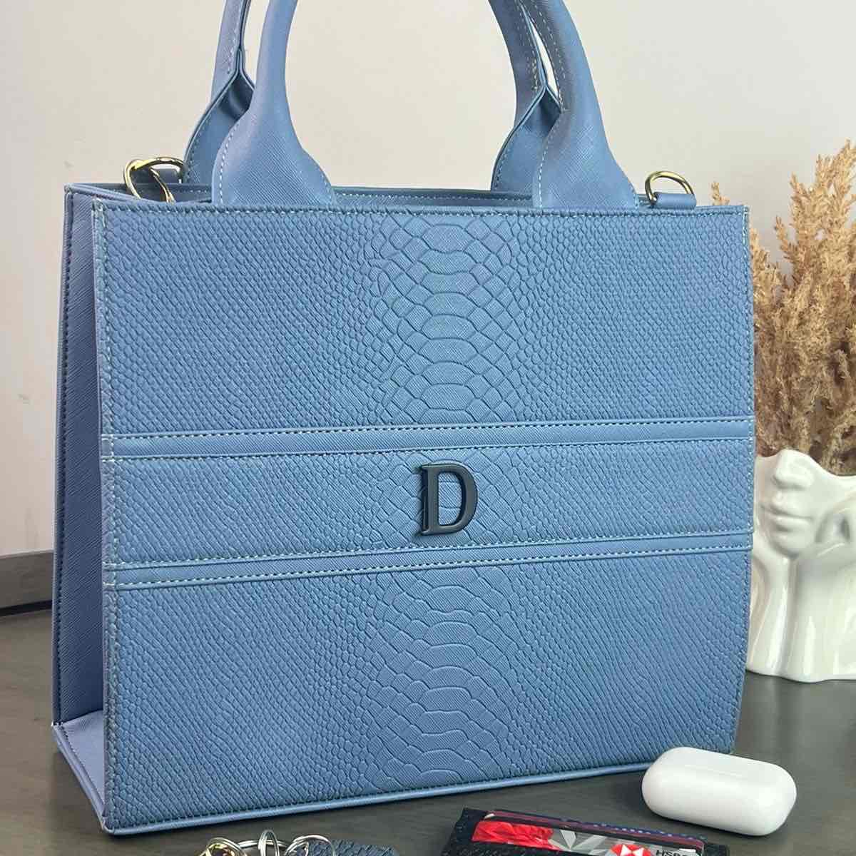 TOTE CLASICA MEDIANA AZUL MEZCLILLA