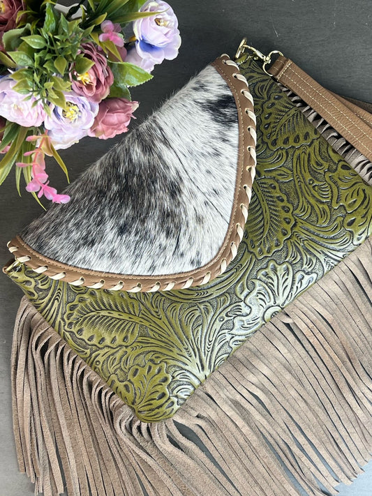 SOBRE DE PELO VERDE OLIVO
