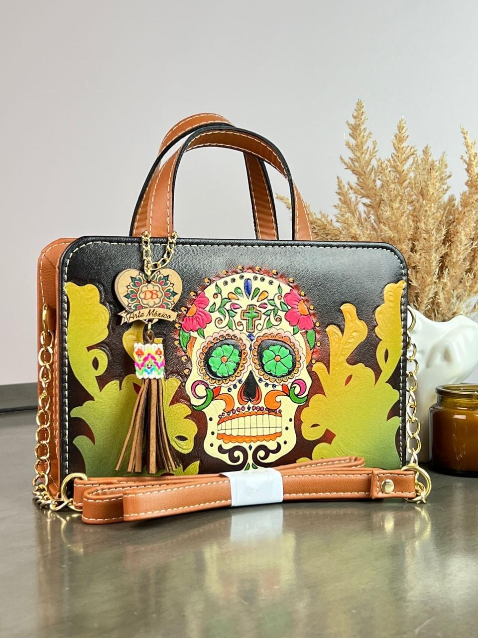DB CROSSBODY CALAVERA NEGRO