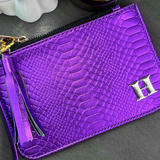 MONEDERO XL MORADO METALICO